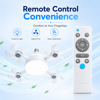BreezeBulb — Screw-In Ceiling Fan Light with Remote